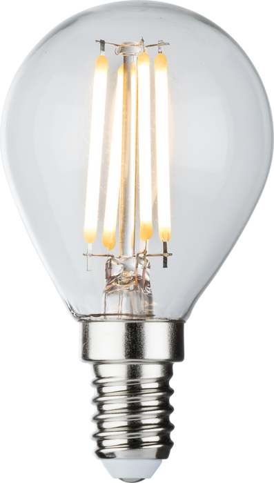 230V 4W LED SES Clear Golf Ball Filament Lamp 2700K Dimmable