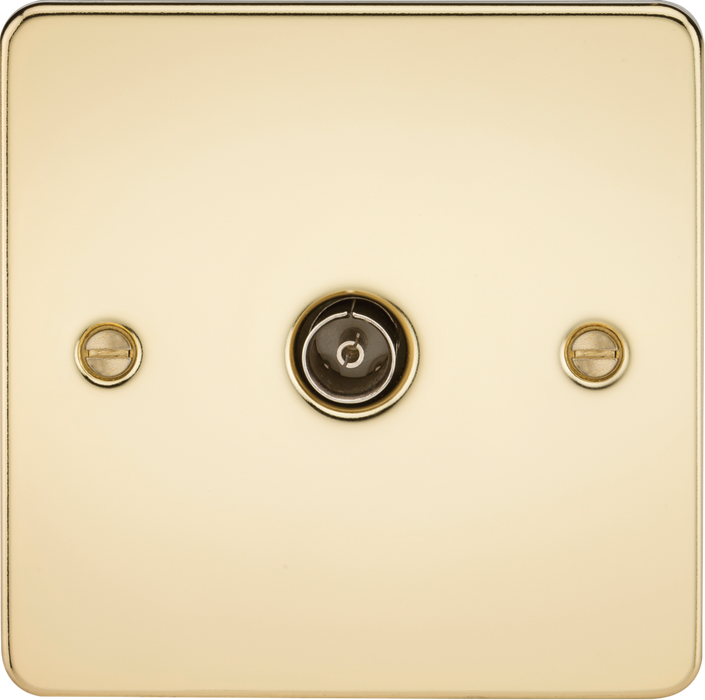 TV Outlet (non-isolated) - Polished Brass