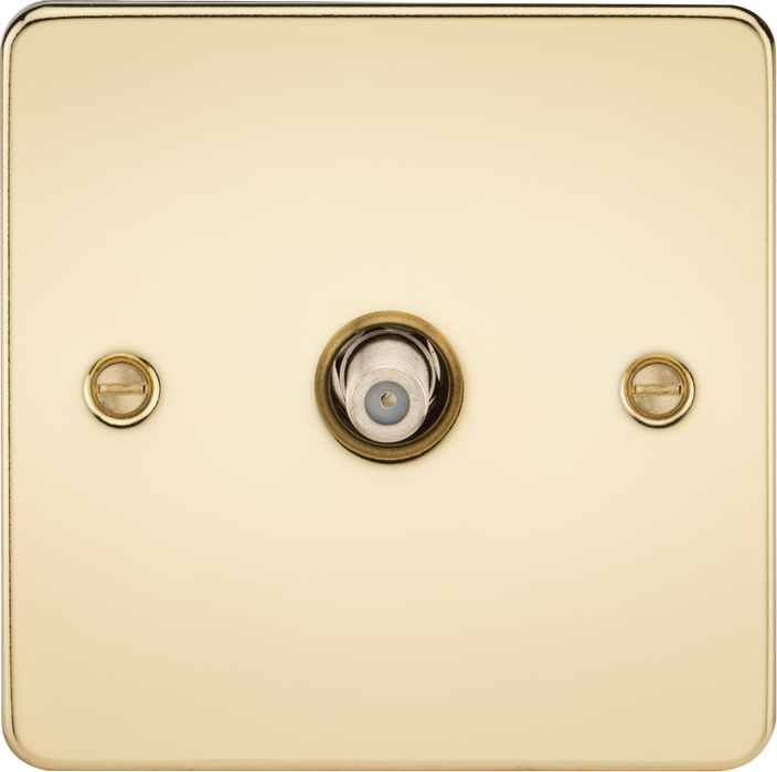 SAT TV Outlet (non-isolated) - Polished Brass