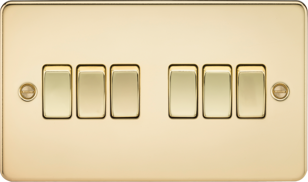 10AX 6G 2-way Switch - Polished Brass