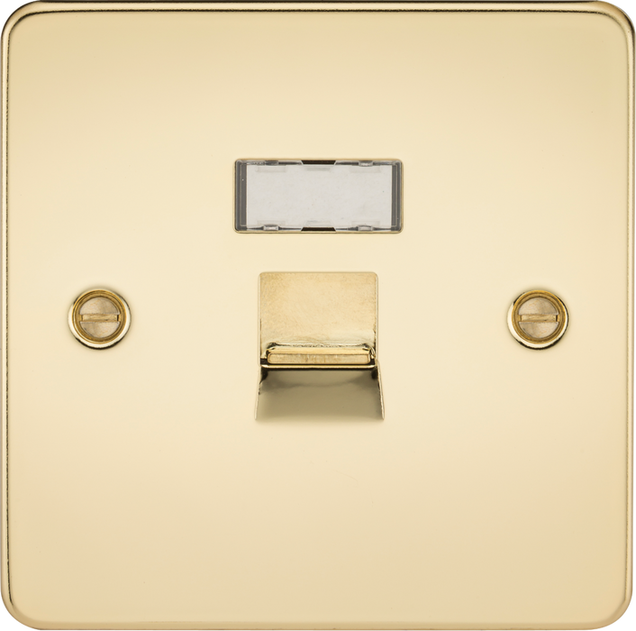 RJ45 Network Outlet - Polished Brass