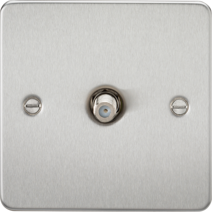 SAT TV Outlet (non-isolated) - Brushed Chrome