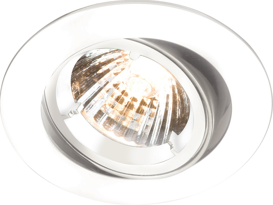 IP20 230V GU10 Gloss White Recessed Tilt Twist & Lock Downlight