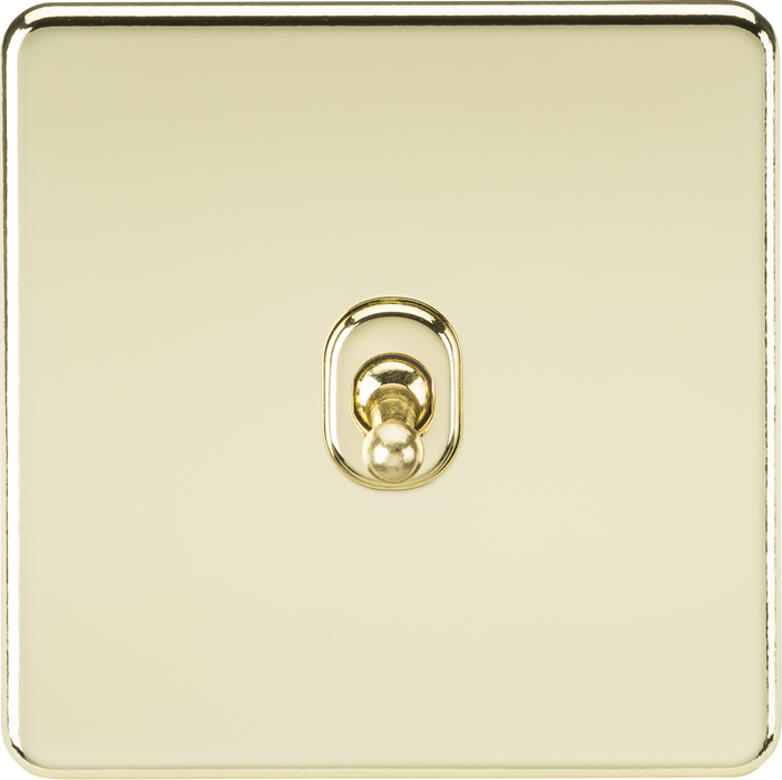 10AX 1G 2-way Toggle Switch - Polished Brass