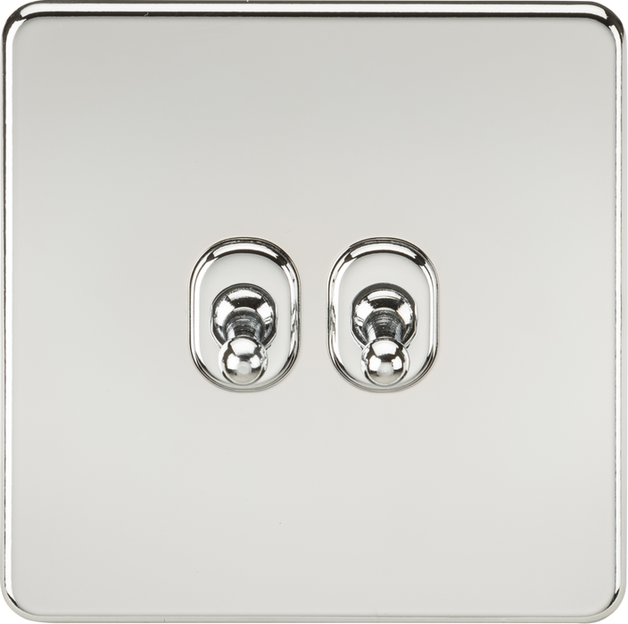 10AX 2G 2-way Toggle Switch - Polished Chrome