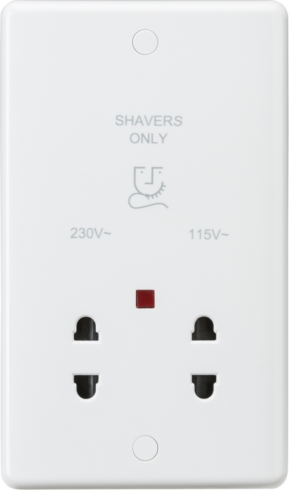 115/230V Dual Voltage Shaver Socket with Neon