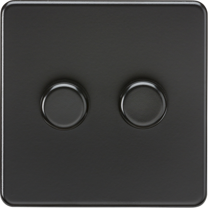 2G 2-way 10-200W (5-150W LED) Intelligent dimmer - Matt Black