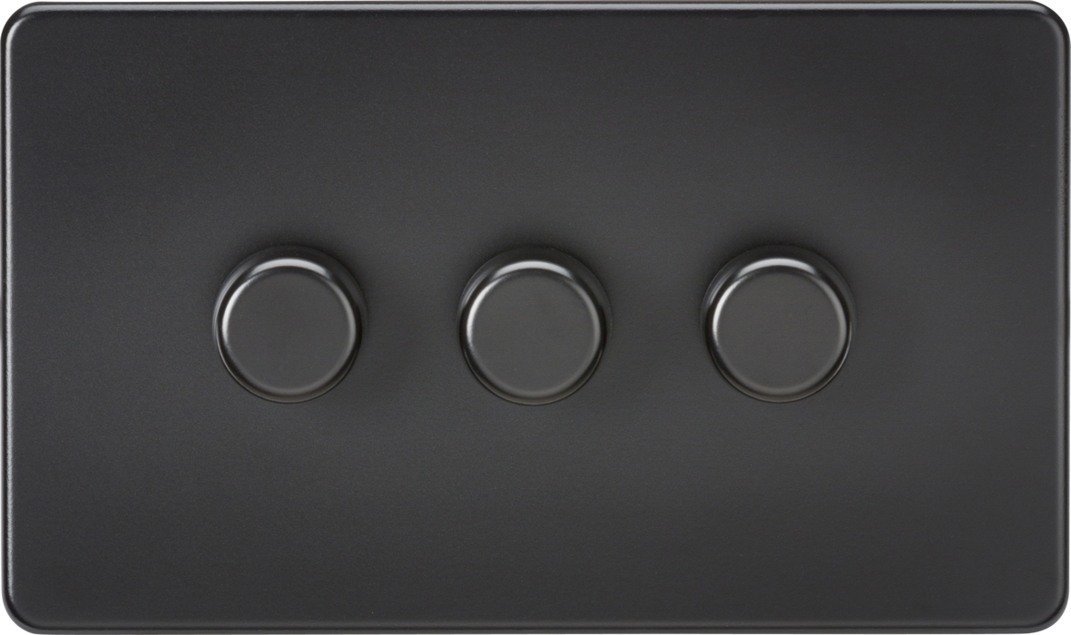 3G 2-way 10-200W (5-150W LED) Intelligent dimmer - Matt Black