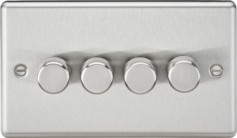 4G 2-way 10-200W (5-150W LED) Intelligent dimmer -Brushed Chrome