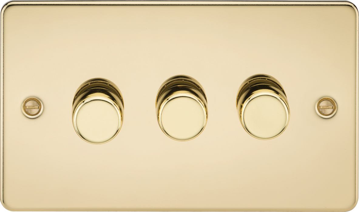 3G 2-way 10-200W (5-150W LED) Intelligent dimmer - Polished Brass