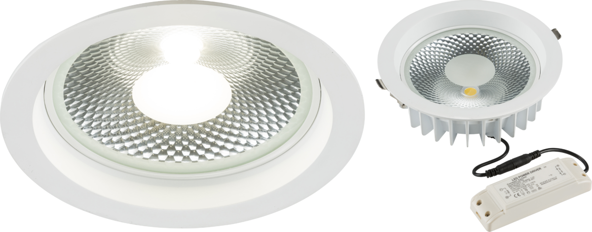 230V 30W COB LED Recessed Commercial Downlight 4000K