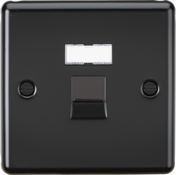 RJ45 Network Outlet - Matt Black