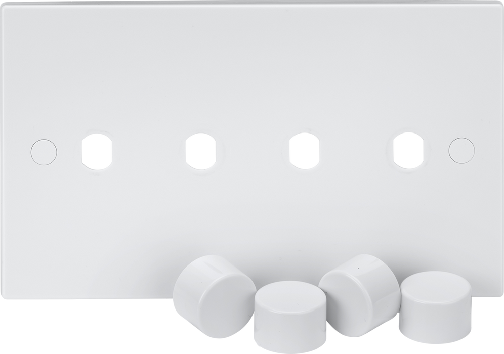 4G Dimmer Plate with Matching Dimmer Caps