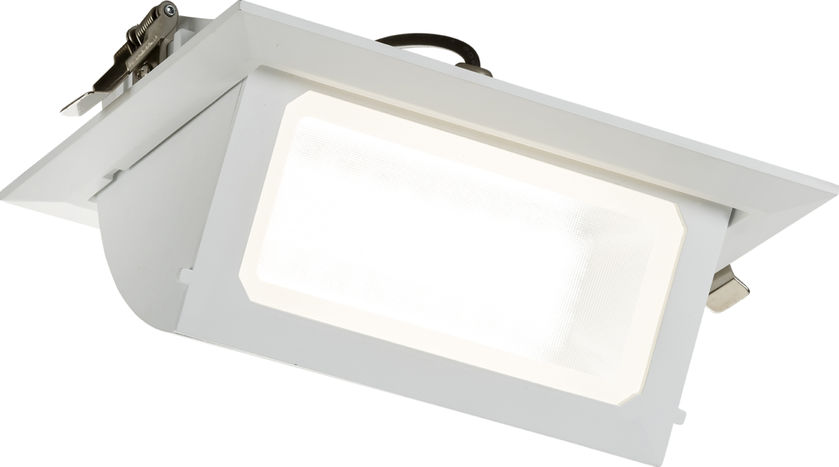 SARA 230V IP20 LED Recessed Tri-Wattage and CCT 0-10V Wallwasher - 30/ 35/ 40W