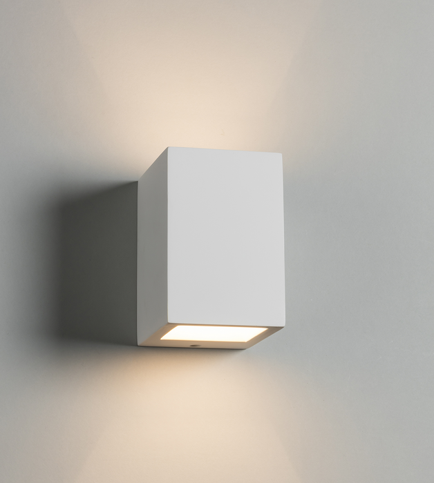 230V G9 40W Cuboid Up and Down Plaster Wall Light