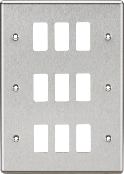 9G Grid Faceplate - Rounded Edge Brushed Chrome