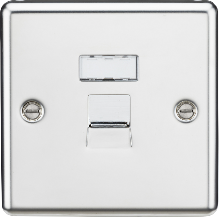 RJ45 Network Outlet - Polished Chrome