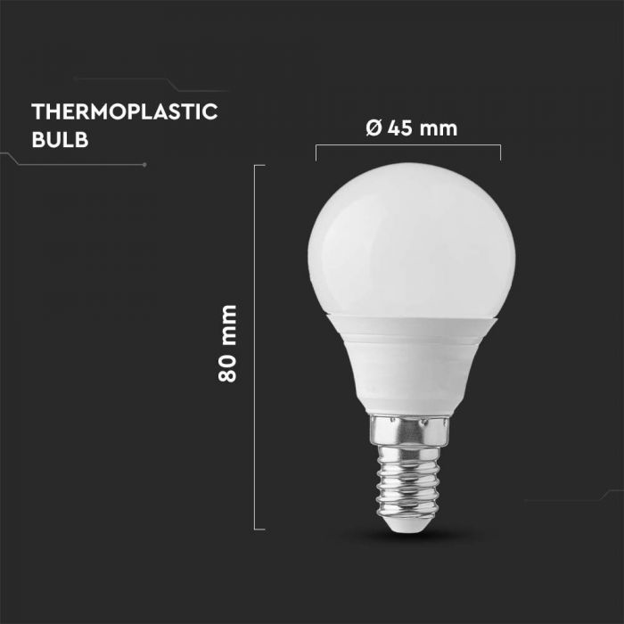 VT-1819 3.7W P45 LED PLASTIC BULB 3000K E14