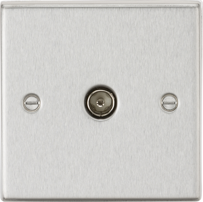 TV Outlet (non-isolated) - Brushed Chrome