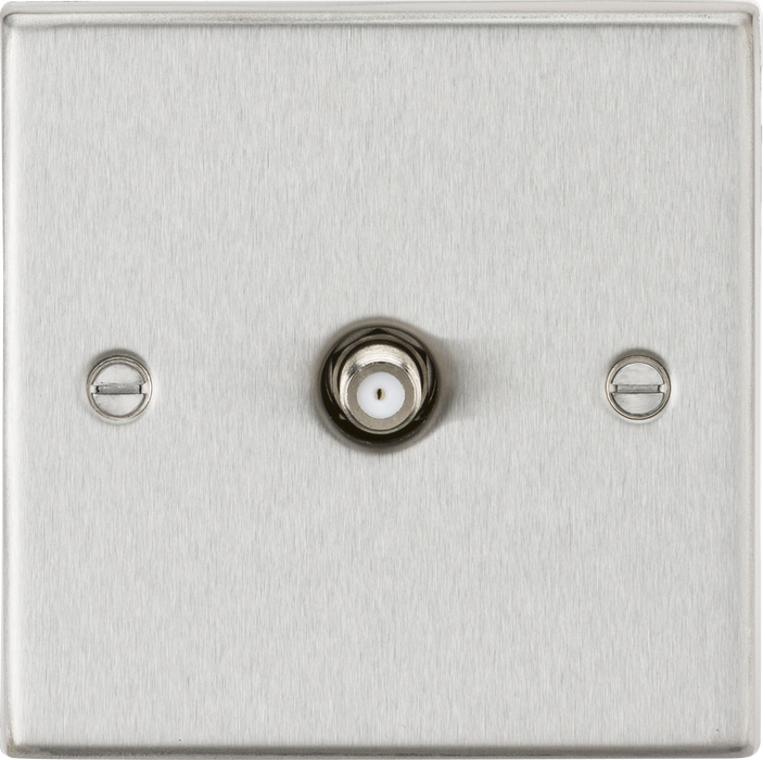 SAT TV Outlet - Brushed Chrome