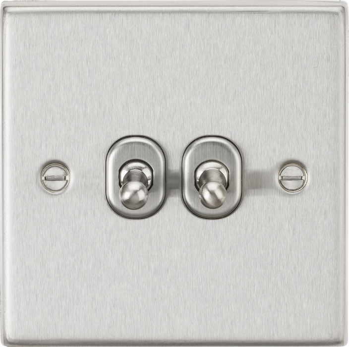 10AX 2G 2-way Toggle Switch - Brushed Chrome