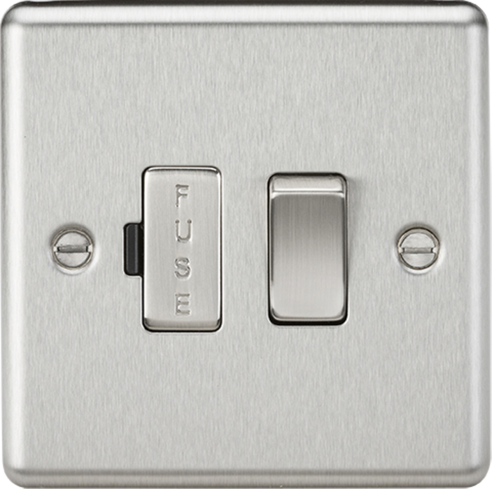 13A Switched Fused Spur Unit - Brushed Chrome