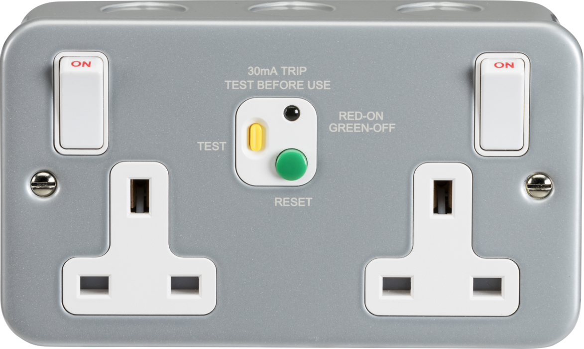 13A 2G DP RCD Switched Socket - 30mA (Type A)