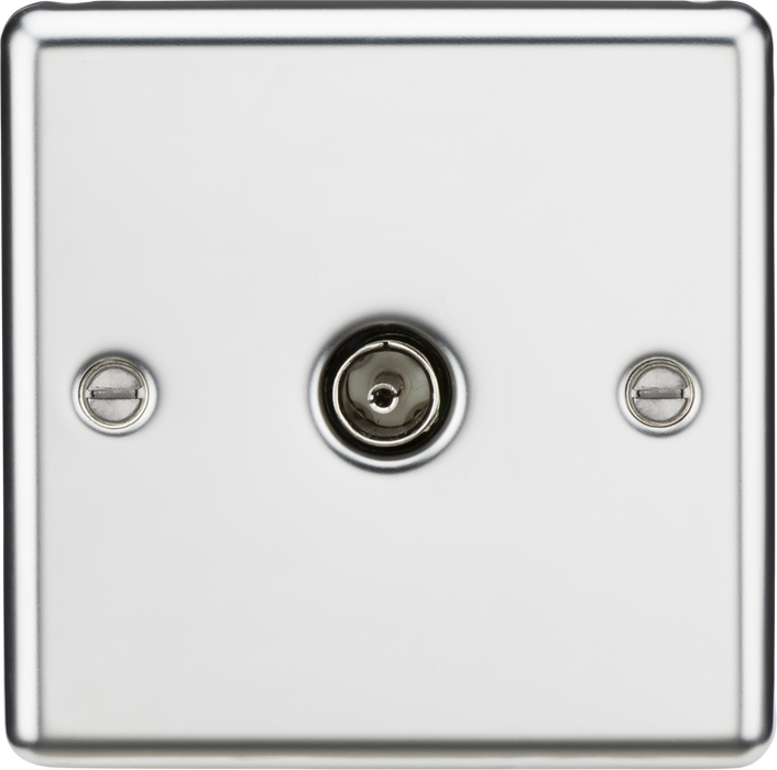 TV Outlet (non-isolated) - Polished Chrome