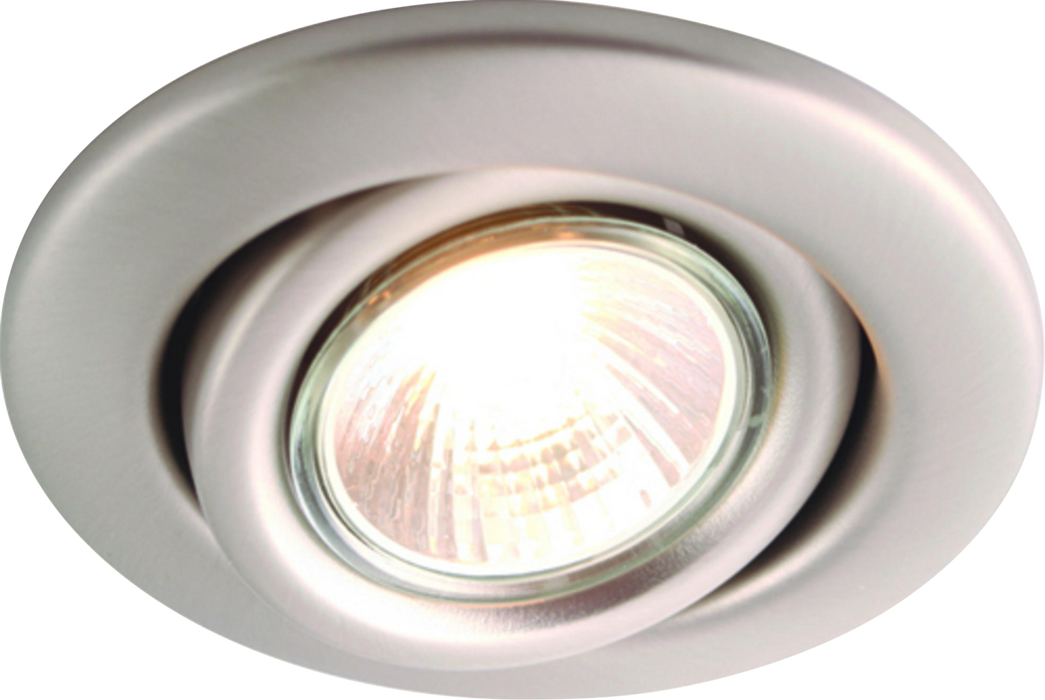 IP20 230V 50W max. GU10 Brushed Chrome Recessed Tilt Downlight