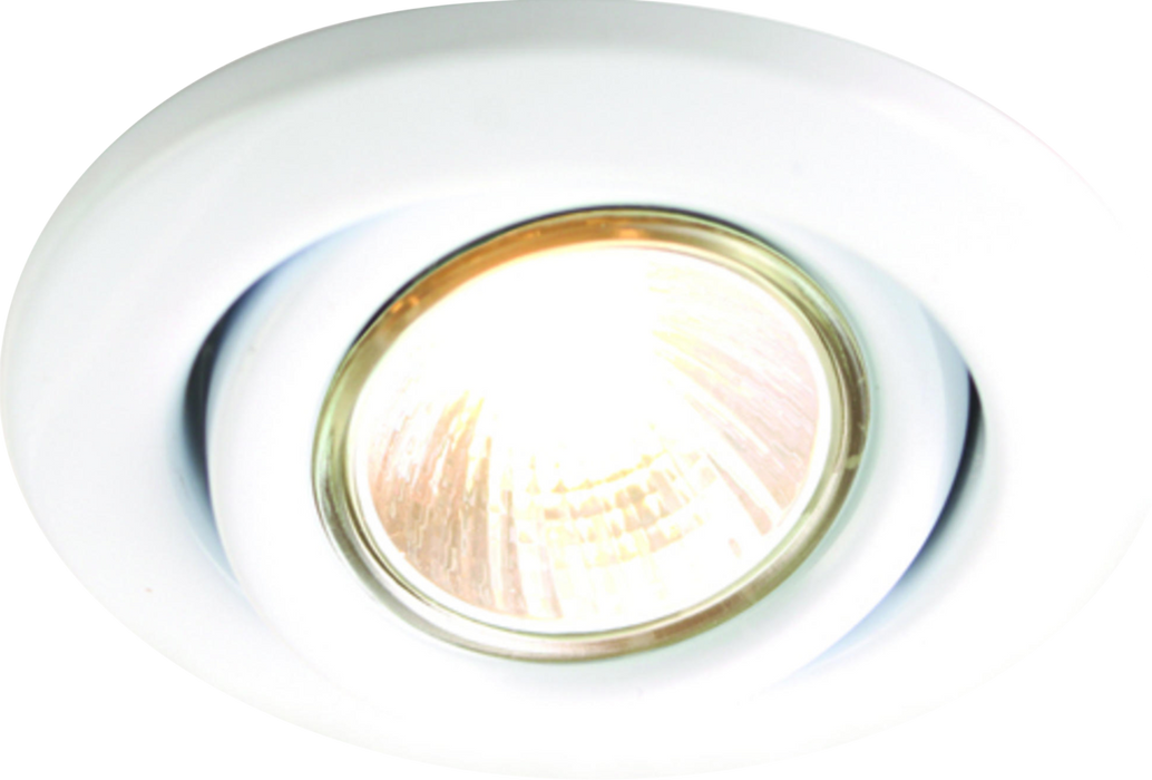 IP20 230V 50W max. GU10 White Recessed Tilt Downlight