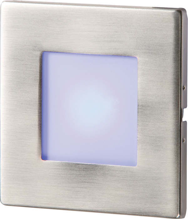 Stainless Steel Recessed LED Wall Light Single Blue