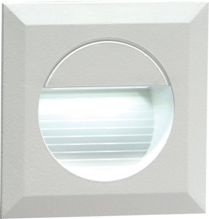 230V IP54 Recessed Square Indoor/Outdoor LED Guide/Stair/Wall Light White LED