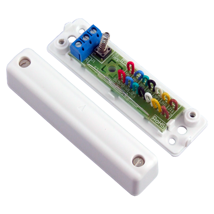 CQR G2 Large Magnetic Door Contact with Resistors - White