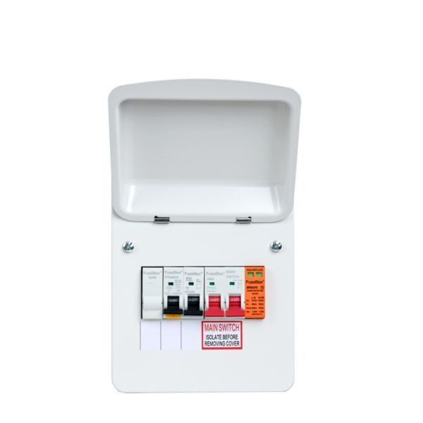 FuseBox EV Charger Distribution Board w/ 32A B-Curve RCBO (Type A) + 100A Main Switch + T2 SPD