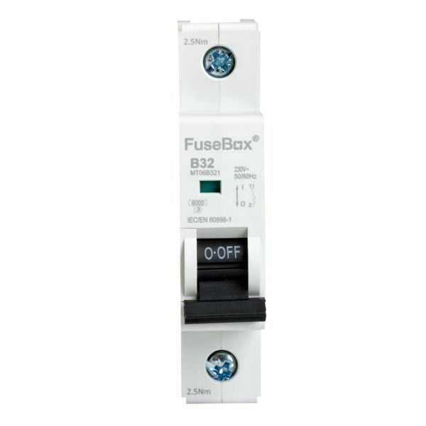 FuseBox 32A Single Pole 6kA B Curve MCB