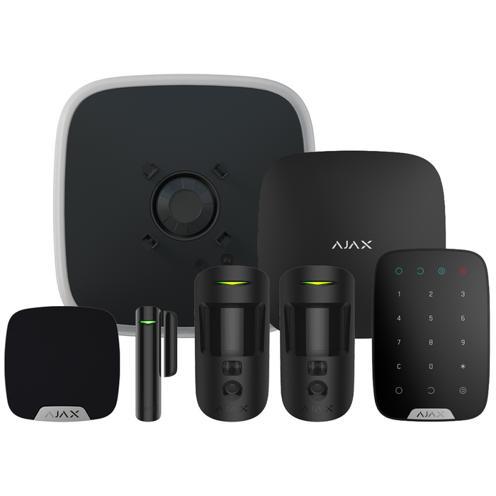 AJAX Cam Kit 3 Plus DD - Hub2+ Double Deck Keypad Kit - Black