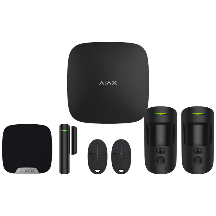 AJAX Cam Kit 2 Plus - Hub2+ Keyfob Kit (No StreetSiren) - Black