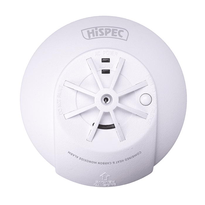 Hispec COMBi Fast Fix Mains Heat & Carbon Monoxide Detector with 10yr Rechargeable Lithium Battery Backup