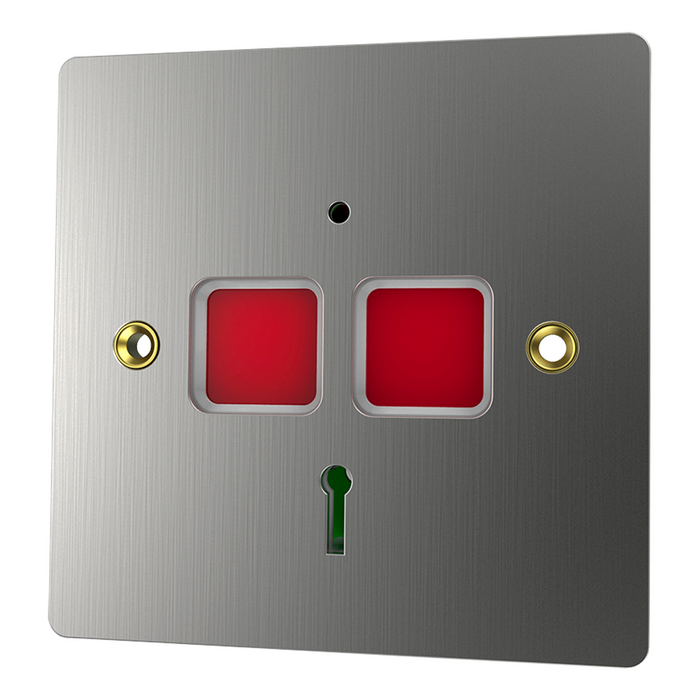 CQR G3 Flush Double Push Panic Button - Stainless Steel