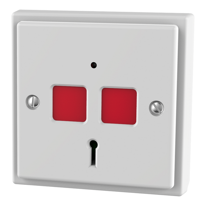 CQR G3 Flush Double Push Panic Button - White