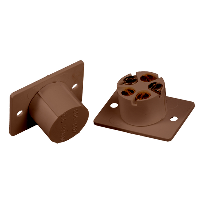 CQR Rectangular Flush Magnetic Door Contact - Brown