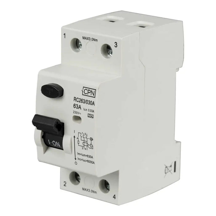 CPN 63A 2 Pole Type A RCD (30mA)