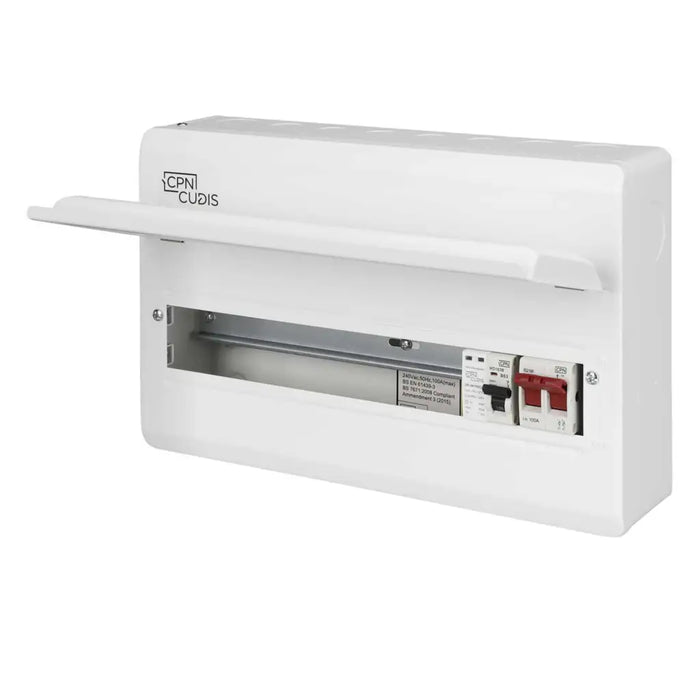 Lumo 14 Way Metal Clad Consumer Unit w/ SPD + 100A Isolator