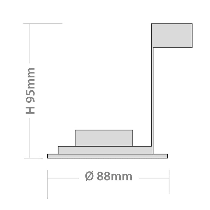 Hoop GU10 Downlight Tilt Satin Chrome