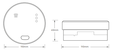 Hispec Interconnectable Fast Fix Mains Carbon Monoxide Detector with 9v Battery Backup Included