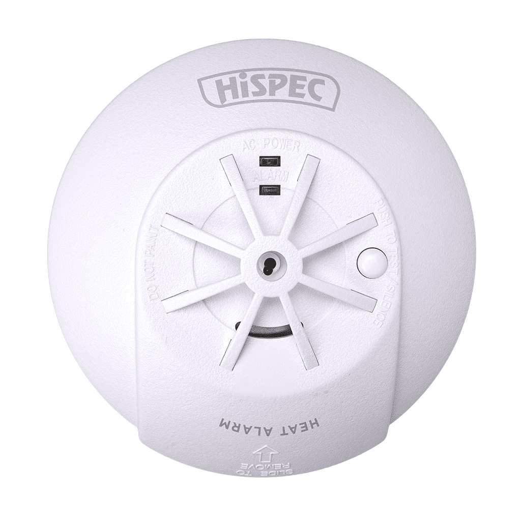 Hispec Interconnectable Fast Fix Mains Heat Detector with 10yr Recharg ...
