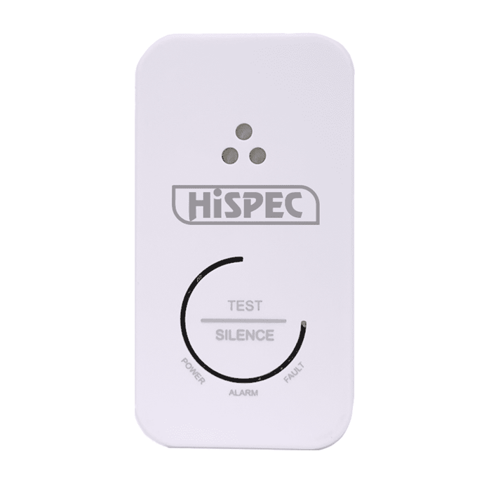 Hispec Radio Frequency Battery Carbon Monoxide Detector powered by a 10yr Sealed Lithium Battery