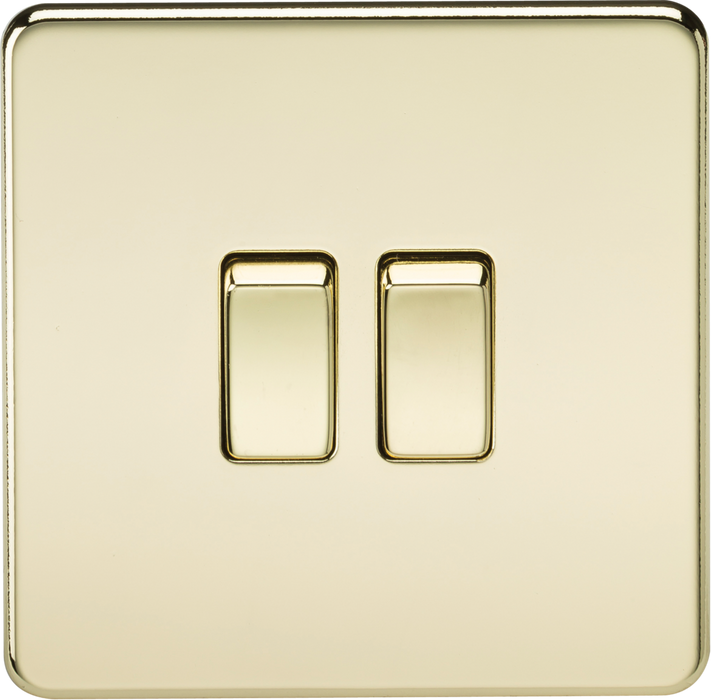 10AX 2G 2-way Switch - Polished Brass