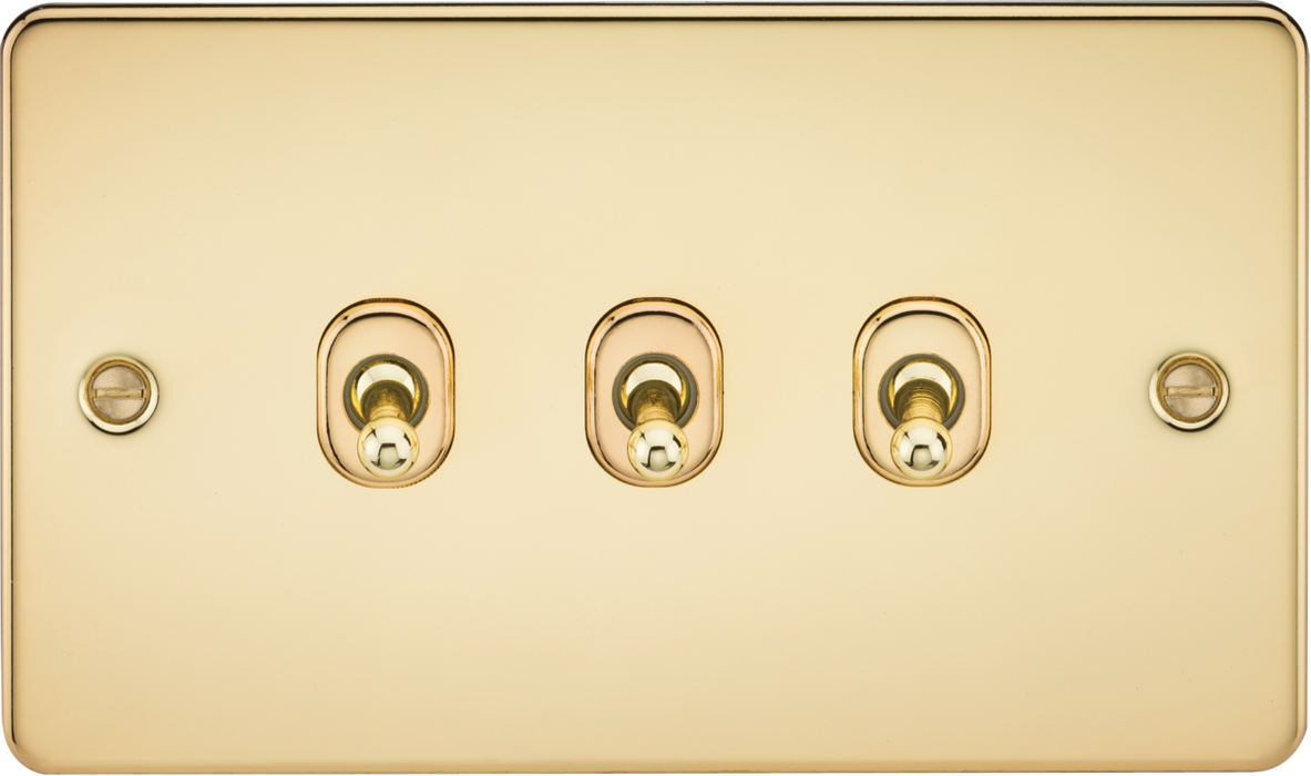 10AX 3G 2-way Toggle Switch - Polished Brass