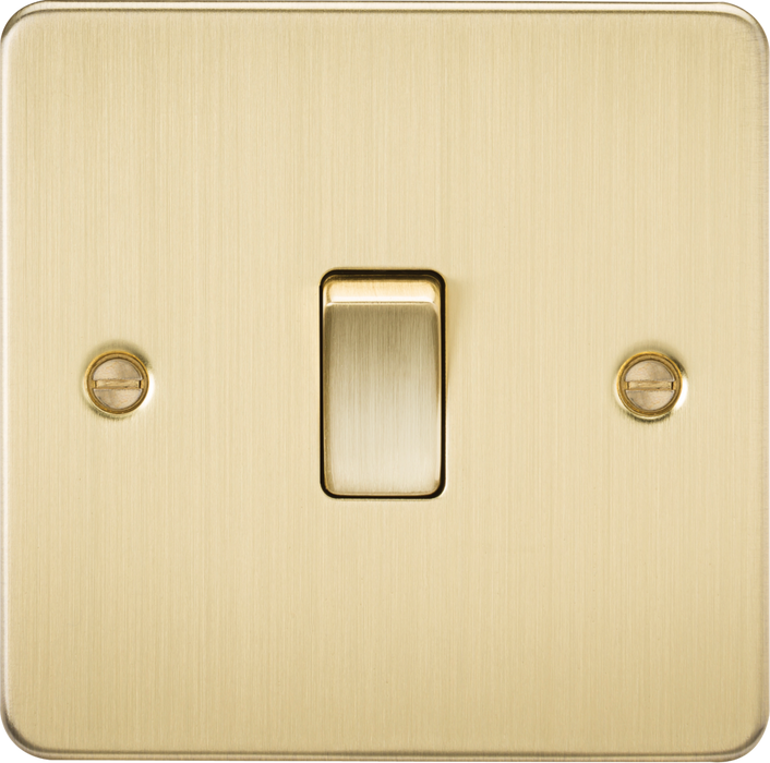 20A 1G DP Switch - Brushed Brass